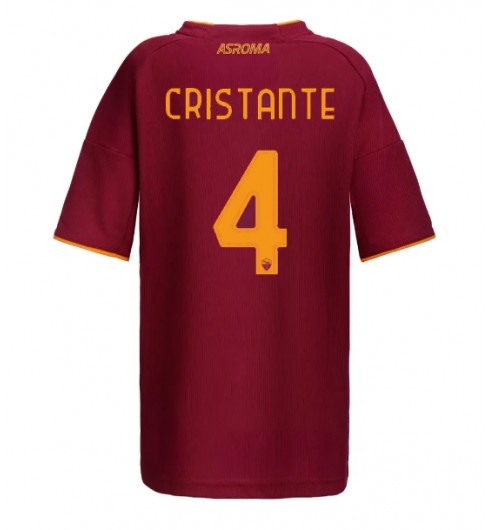 AS Roma Bryan Cristante #4 Domácí Dres pro Dámské 2025-26 Krátký Rukáv AS Roma Bryan Cristante #4 Domácí Dres pro Dámské 2025-26 Krátký Rukáv